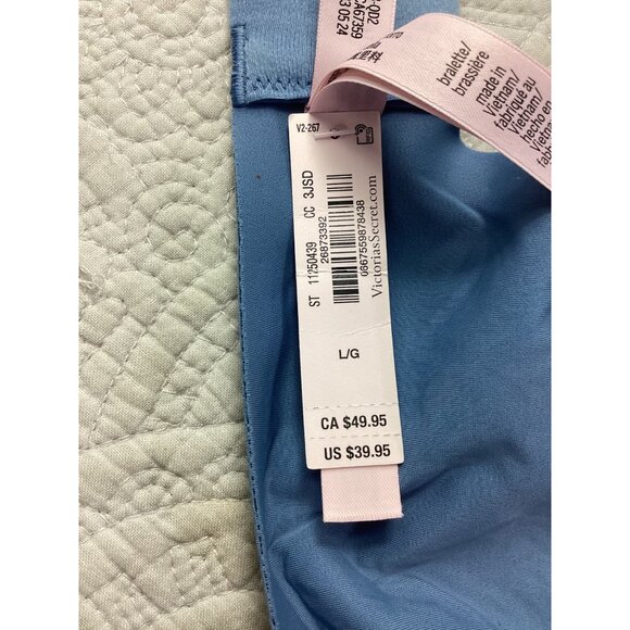Victorias Secret Lightly Lined Blue Bralette Bra*38B Adj Straps*NWT*Retails $40 - Picture 6 of 10